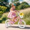 Adjustable Kids Bike with Basket Training Wheels for Boys and Girls